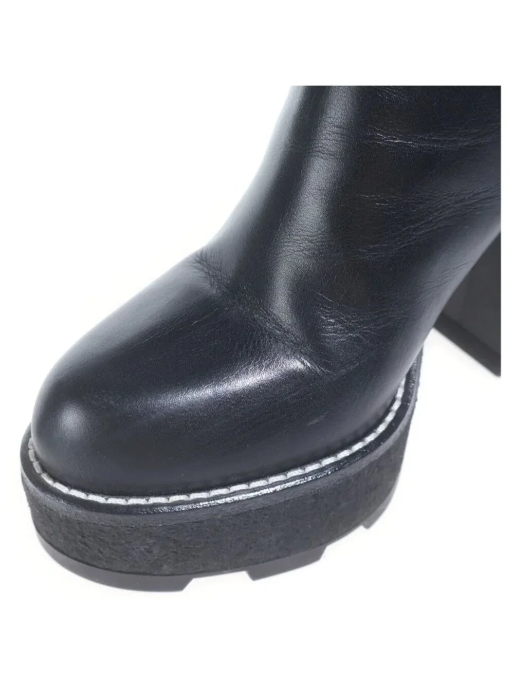 Louis Vuitton LV Beaubourg Ankle Boots High Heels Platform Shoes Calf Leather